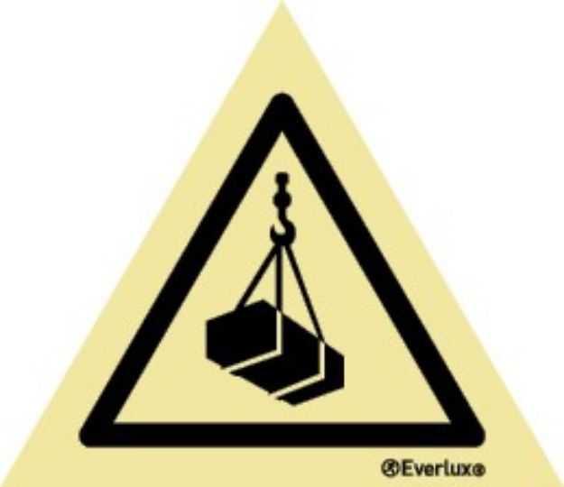 Warning overhead load sign